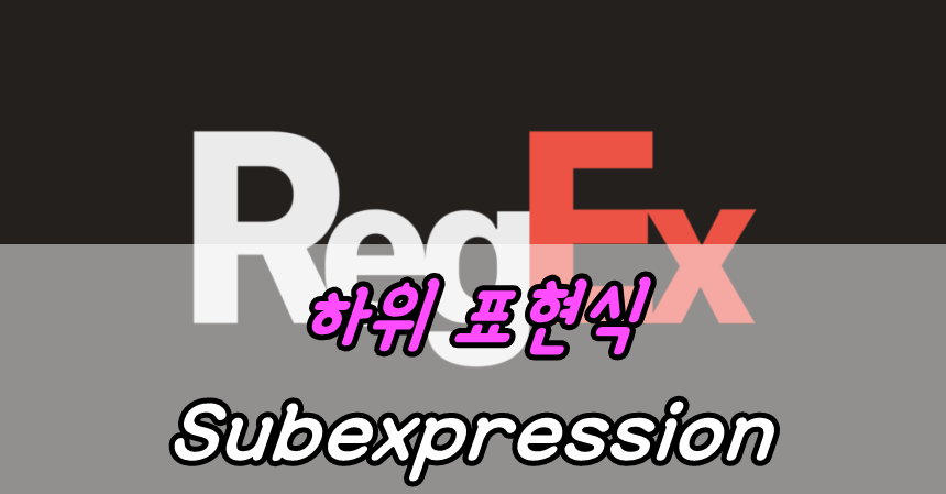 하위 표현식(Subexpression)